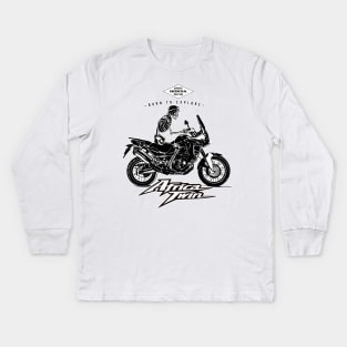 Africa Twin Motorbike Adventure Kids Long Sleeve T-Shirt